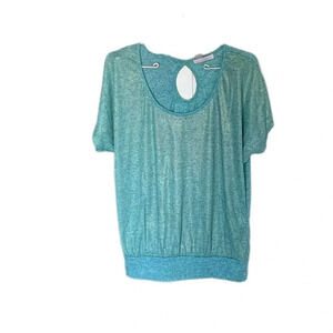 Weaver’s Green Linen Blend Short Sleeve Blouse Women’s Large